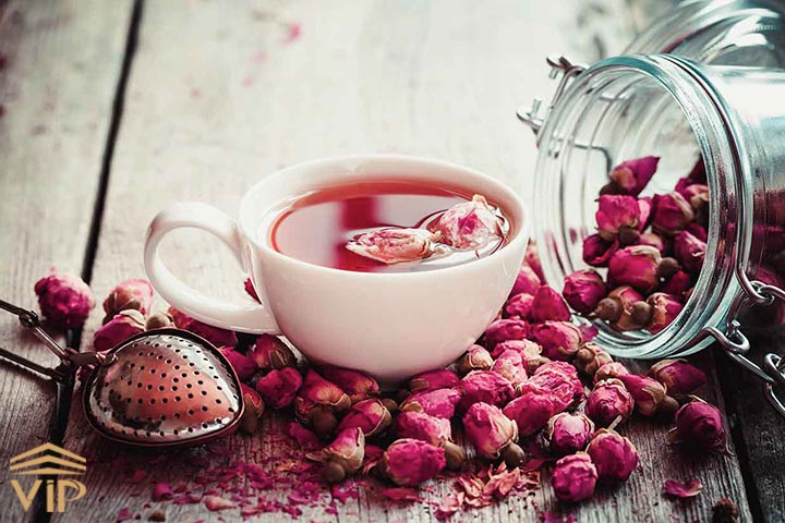 طرز تهیه چای گل محمدی
