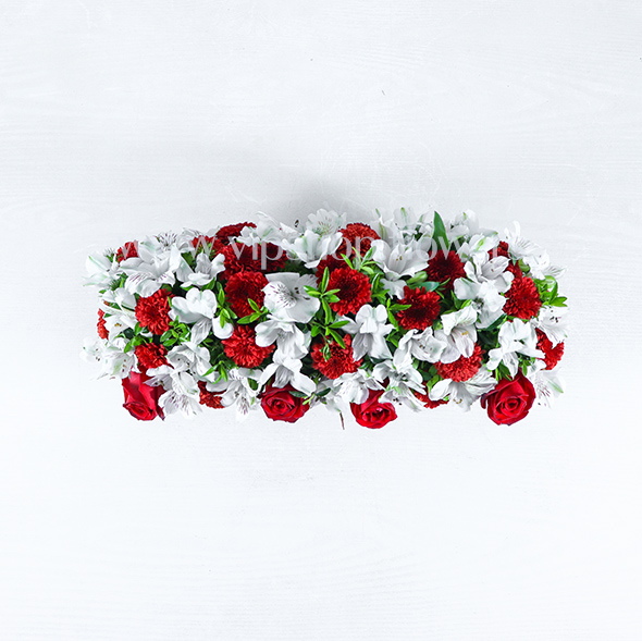 گل سفید قرمز- گلفروشی آنلاین VIP Shop