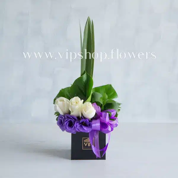 باکس گل رز لیسیانتوس-جعبه گل شماره 81
