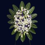 تاج گل زیبای پایه دار یک طبقه تبریک- گلفروشی آنلاین VIP Shop