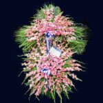 تاج گل پایه دار دو طبقه تبریک- گلفروشی آنلاین VIP Shop