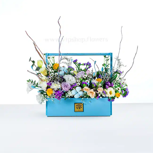 باکس گل رنگی و تابستانه برای مراسم شاد مناسب است.