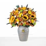 جعبه گل کادویی رز سفید صورتی-جعبه گل شماره 82