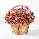 سبد گل K076 رز و آلسترومریا- گلفروشی آنلاین VIP shop