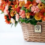 سبد گل رز و داوودی میخک-سبد گل شماره 111