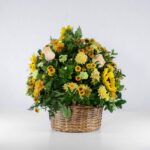 سبد گل لوکس زرد (11)