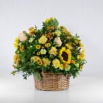 سبد گل لوکس زرد (13)