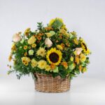 سبد گل لوکس زرد (15)