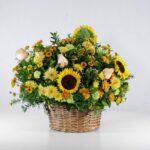 سبد گل لوکس زرد (16)