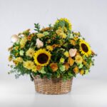 سبد گل لوکس زرد (17)