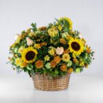 سبد گل لوکس زرد (19)