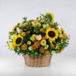سبد گل لوکس زرد (20)