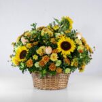 سبد گل لوکس زرد (21)