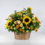 سبد گل لوکس زرد (22)