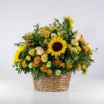 سبد گل لوکس زرد (23)