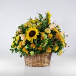 سبد گل لوکس زرد (25)