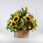 سبد گل لوکس زرد (26)
