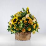 سبد گل لوکس زرد (27)