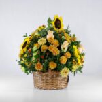 سبد گل لوکس زرد (29)