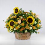 سبد گل لوکس زرد (3)