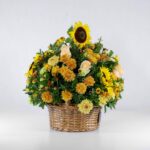سبد گل لوکس زرد (30)