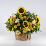 سبد گل لوکس زرد (33)