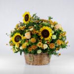 سبد گل لوکس زرد (4)