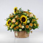 سبد گل لوکس زرد (5)