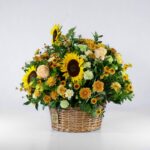 سبد گل لوکس زرد (6)