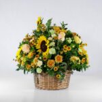 سبد گل لوکس زرد (7)