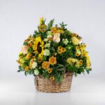 سبد گل لوکس زرد (8)