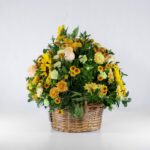 سبد گل لوکس زرد (9)