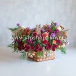 سبد گل K094 رز لیاتریس داوودی- گلفروشی آنلاین VIP Shop