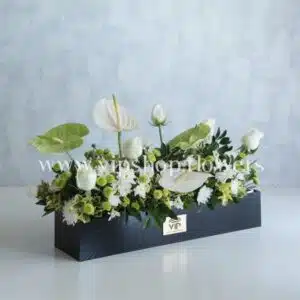 جعبه گل F38 رز آنتوریوم داوودی-جعبه گل میهمانی شماره 92