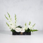 جعبه گل ترحیم F23 گلایل آنتریوم-گل ترحیم شماره ۲۳- گلفروشی آنلاین VIP Shop