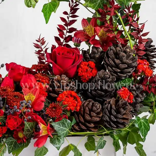 گل های رز باکس گل کریسمس چراغدار خاص است.