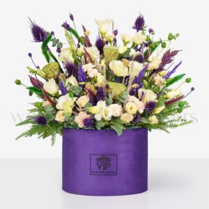 باکس گل دو طیقه لاکچری رز مینیاتوری-جعبه گل شماره 96-گلفروشی آنلاین VIP Shop