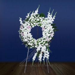 تاج گل یک طبقه دایره ای