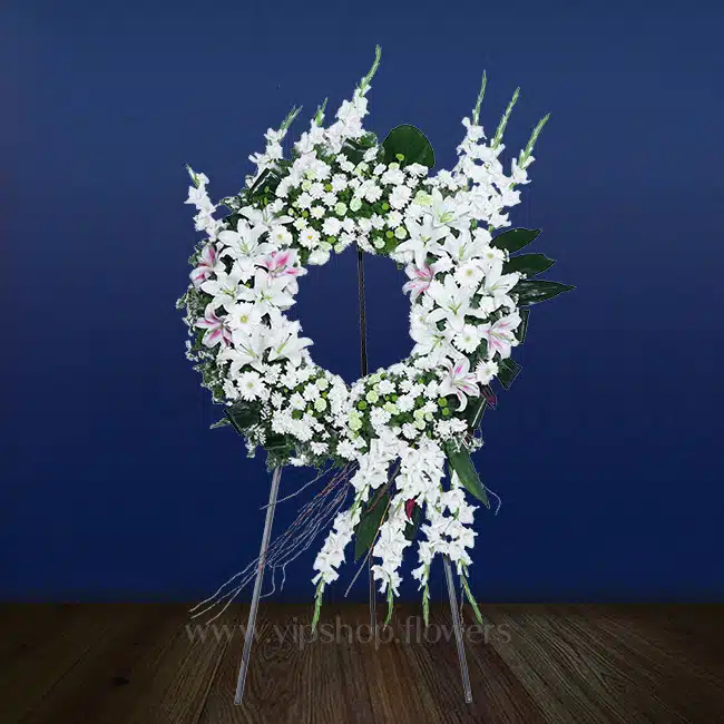 تاج گل یک طبقه دایره ای