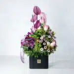 جعبه گل فانتزی رز و آنتوریوم- گلفروشی آنلاین VIP Shop