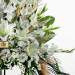 جعبه گل ترحیم برای عرض تسلیت با گل گلایل