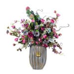 سبد گل مصنوعی لاکچری سفید-سبد گل مصنوعی