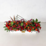 جعبه گل رز داوودی با تم قرمز - گلفروشی آنلاین VIP Shop