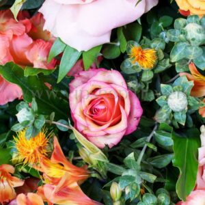 باکس گل فلزی با ترکیب رنگ زیبا