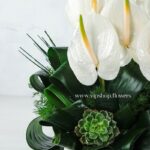 جعبه گل رومیزی آنتوریوم- گلفروشی آنلاین VIP Shop