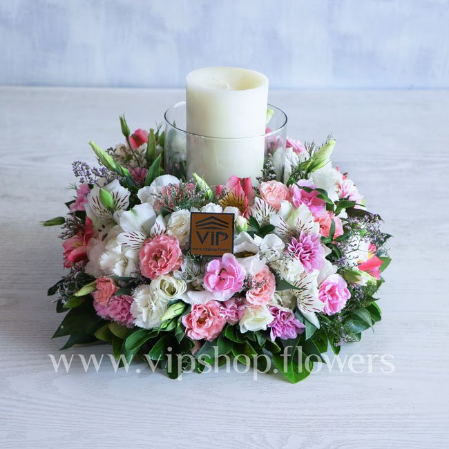 گل شمع دار سالگرد ازدواج- گلفروشی آنلاین VIP Shop