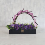 باکس گل آنتوریوم بنفش - گلفروشی آنلاین VIP Shop