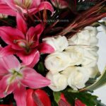 سبد گل رز آنتوریوم و اورینتال- گلفروشی آنلاین VIP Shop