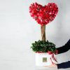 باکس گل رز قلبی