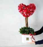 باکس گل رز قلبی